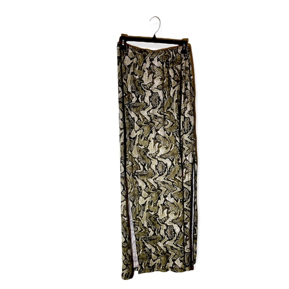 MICHAEL Michael Kors Snake Animal Print Long Maxi Skirt - Picture 1 of 3